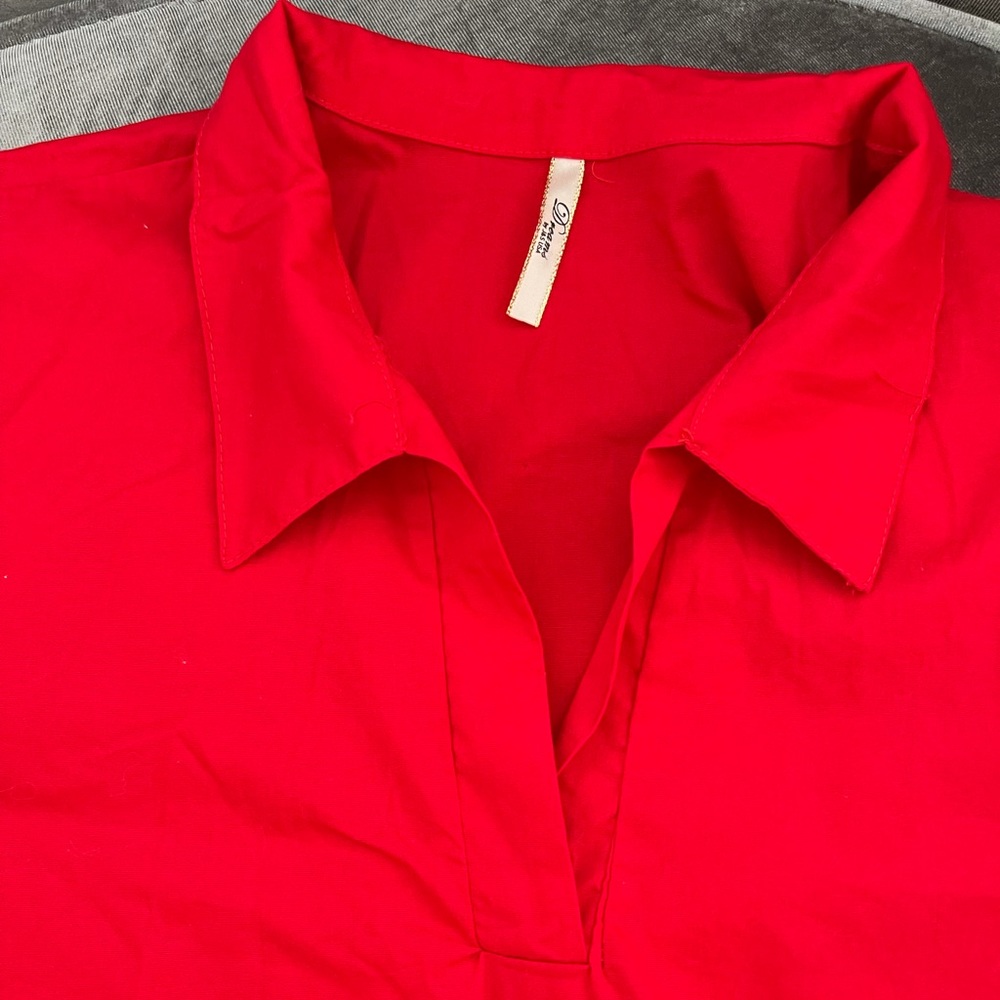 NWOT Dreams by J&S Puff Long Sleeve Top Red - Picture 2 of 5